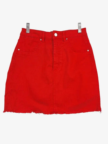 French Connection Firery Raw Edge Mini Skirt Size 10 by SwapUp-Online Second Hand Store-Online Thrift Store