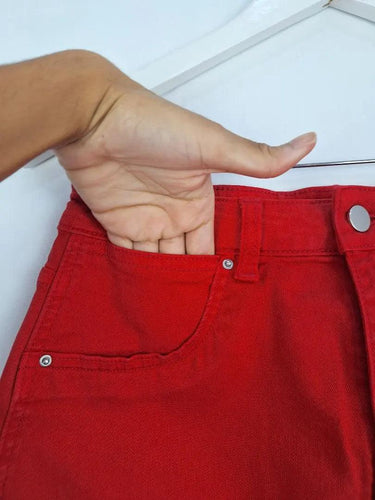 French Connection Firery Raw Edge Mini Skirt Size 10 by SwapUp-Online Second Hand Store-Online Thrift Store