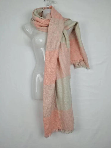 French Connection Pink & Grey Raw Hem Scarf Size OSFA by SwapUp-Online Second Hand Store-Online Thrift Store