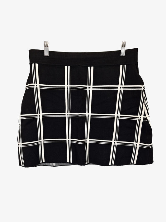 French Connection Stretch Checked A-line Mini Skirt Size L by SwapUp-Online Second Hand Store-Online Thrift Store