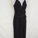 Second-Hand - Fresh Soul Classy Ruched Little Black Pencil Midi Dress Size 10 - SwapUp