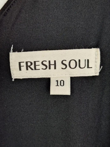 Second-Hand - Fresh Soul Classy Ruched Little Black Pencil Midi Dress Size 10 - SwapUp