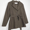 Friend Of Audrey Khaki Wool Blend Essential Belted Coat Size XL by SwapUp-Online Second Hand Store-Online Thrift Store