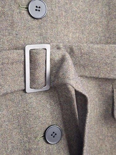 Friend Of Audrey Khaki Wool Blend Essential Belted Coat Size XL by SwapUp-Online Second Hand Store-Online Thrift Store