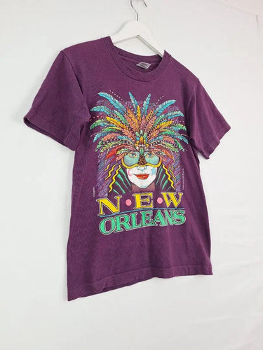 Fruit of the Loom Vintage New Orleans Mardi Gras T-shirt Size S by SwapUp-Online Second Hand Store-Online Thrift Store