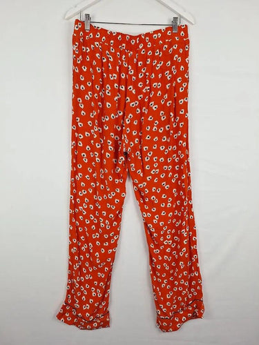 Ganni Crimson Leaf Flowy Pants Size 12 by SwapUp-Online Second Hand Store-Online Thrift Store