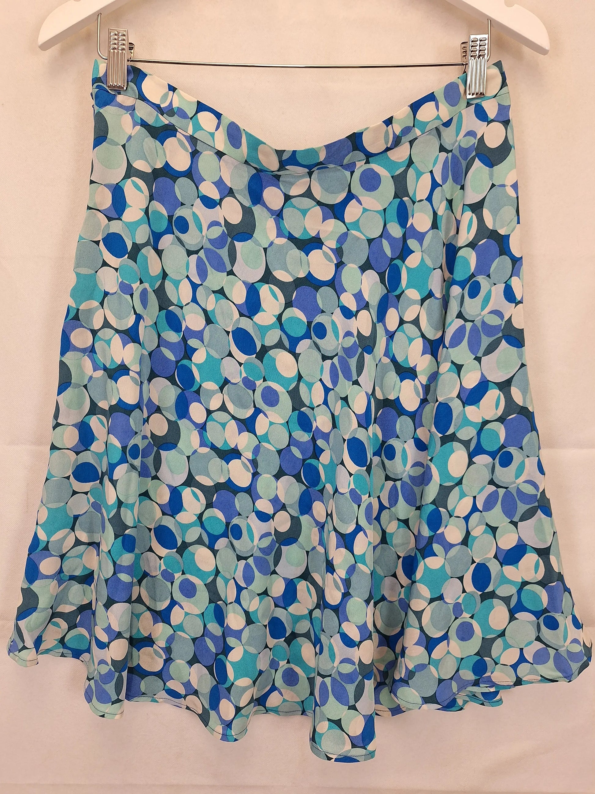 Gary Bigeni Pure Silk Retro Print Midi Skirt Size 14 by SwapUp-Online Second Hand Store-Online Thrift Store