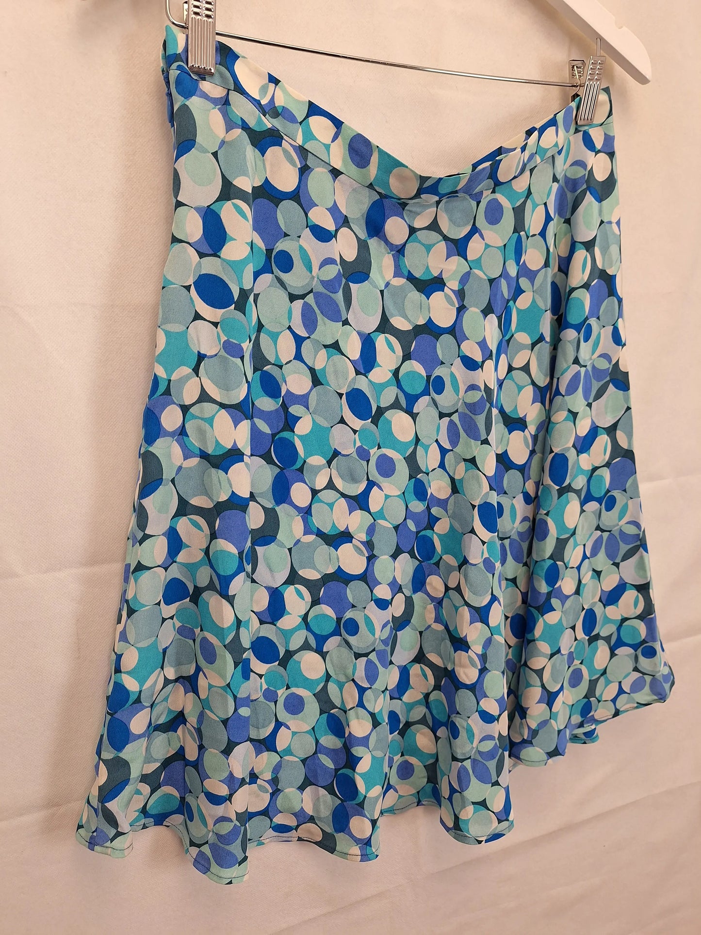 Gary Bigeni Pure Silk Retro Print Midi Skirt Size 14 by SwapUp-Online Second Hand Store-Online Thrift Store