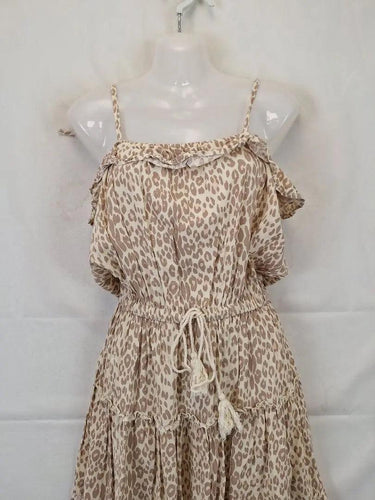 Girl and The Sun Leopard Summer Mini Dress Size S by SwapUp-Online Second Hand Store-Online Thrift Store