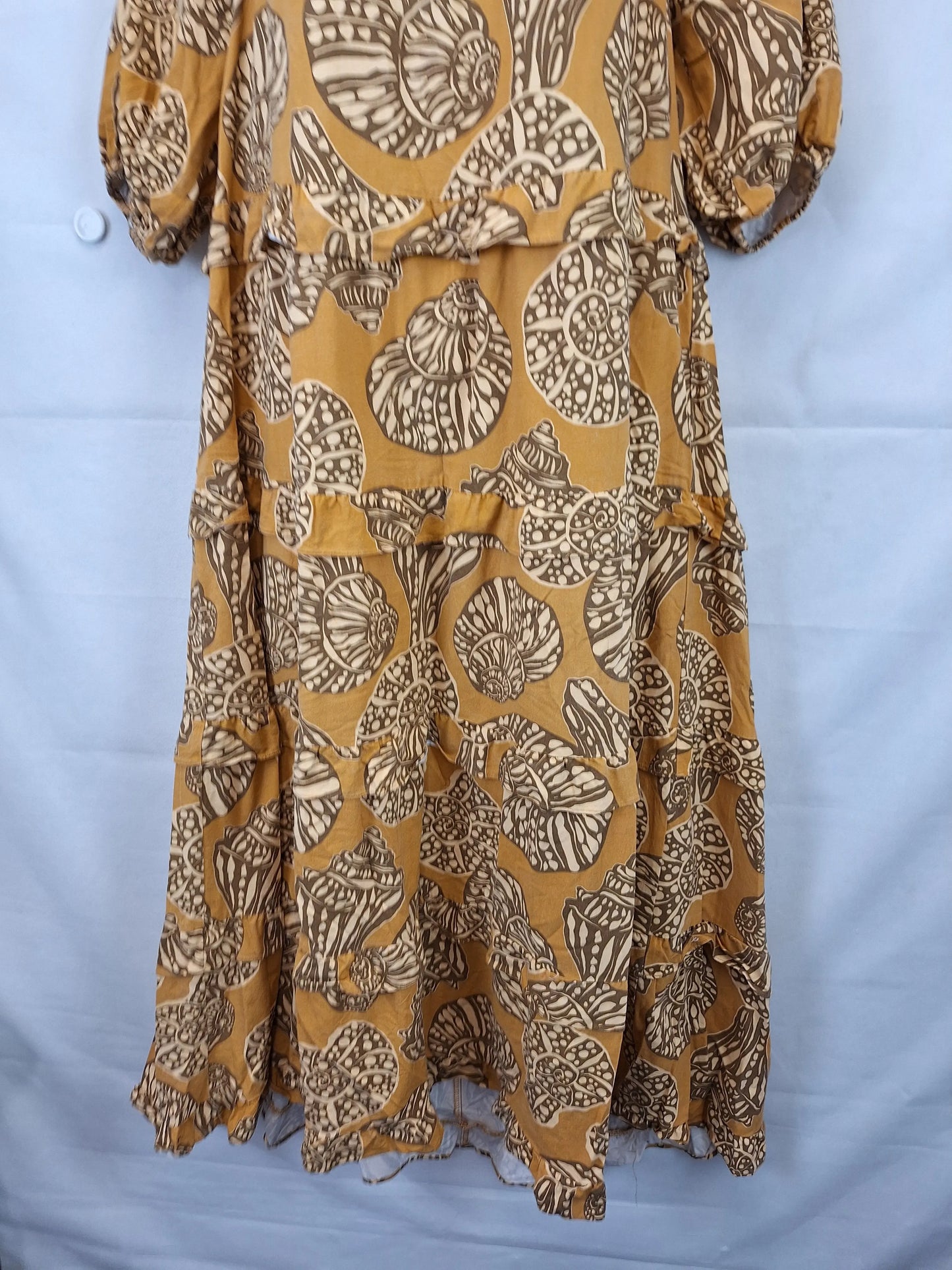 Girl and The Sun Tiered Summer Puff Sleeve Maxi Dress Size XXL by SwapUp-Online Second Hand Store-Online Thrift Store