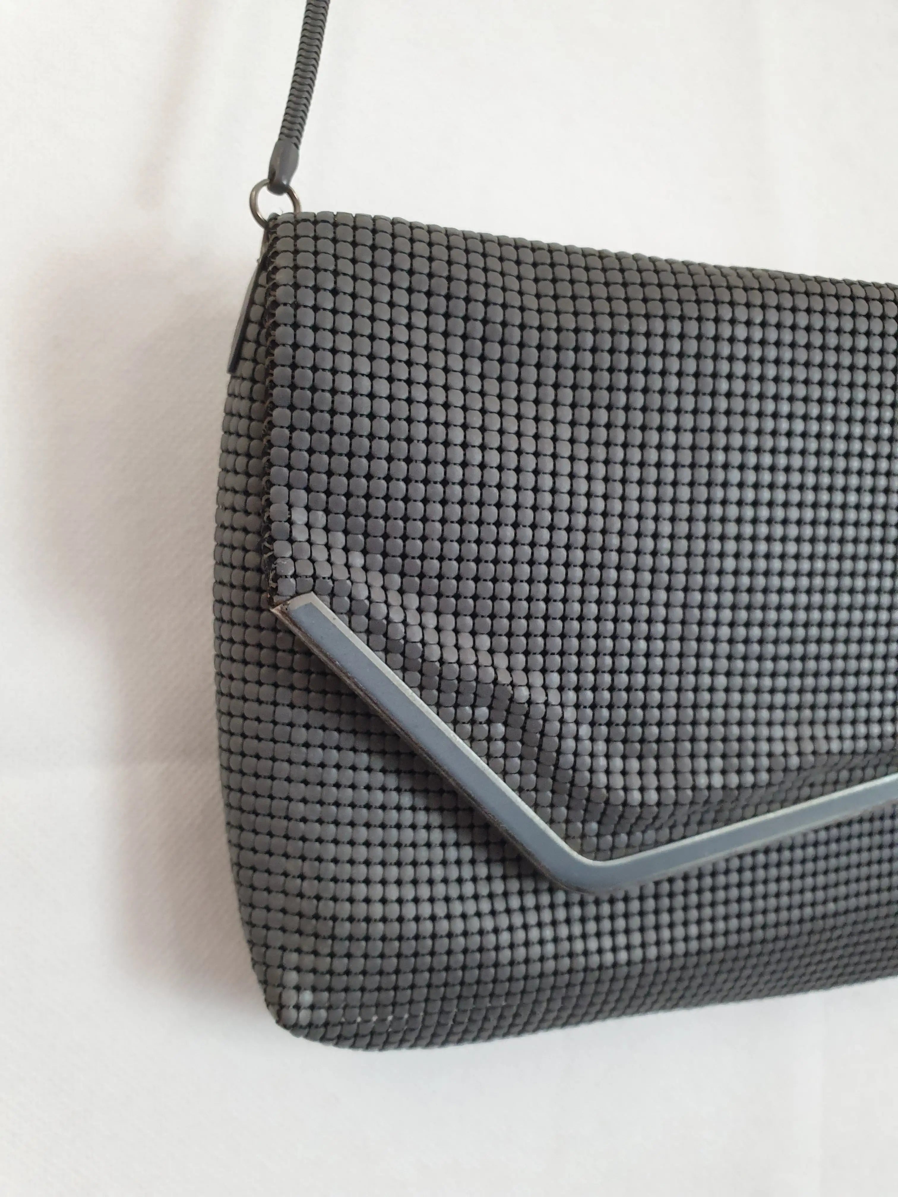 Glomesh Vintage Grey Evening Crossbody Bag SwapUp