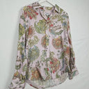 Goondiwindi Cotton Mauve Linen Floral Classic Shirt Size 12 by SwapUp-Online Second Hand Store-Online Thrift Store