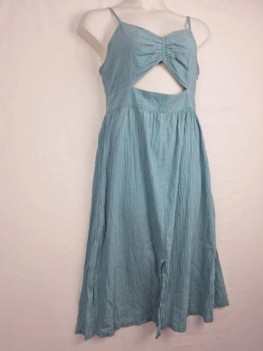 Gorman Aqua Crushed Cotton Sundress Midi Dress Size 16 by SwapUp-Online Second Hand Store-Online Thrift Store