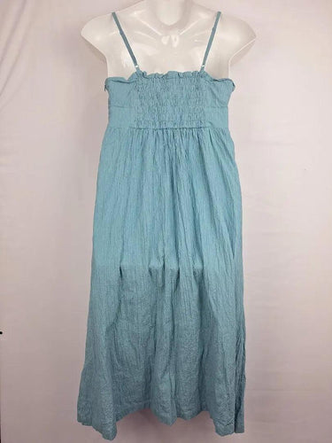 Gorman Aqua Crushed Cotton Sundress Midi Dress Size 16 by SwapUp-Online Second Hand Store-Online Thrift Store