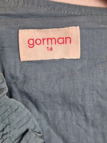 Gorman Aqua Crushed Cotton Sundress Midi Dress Size 16 by SwapUp-Online Second Hand Store-Online Thrift Store