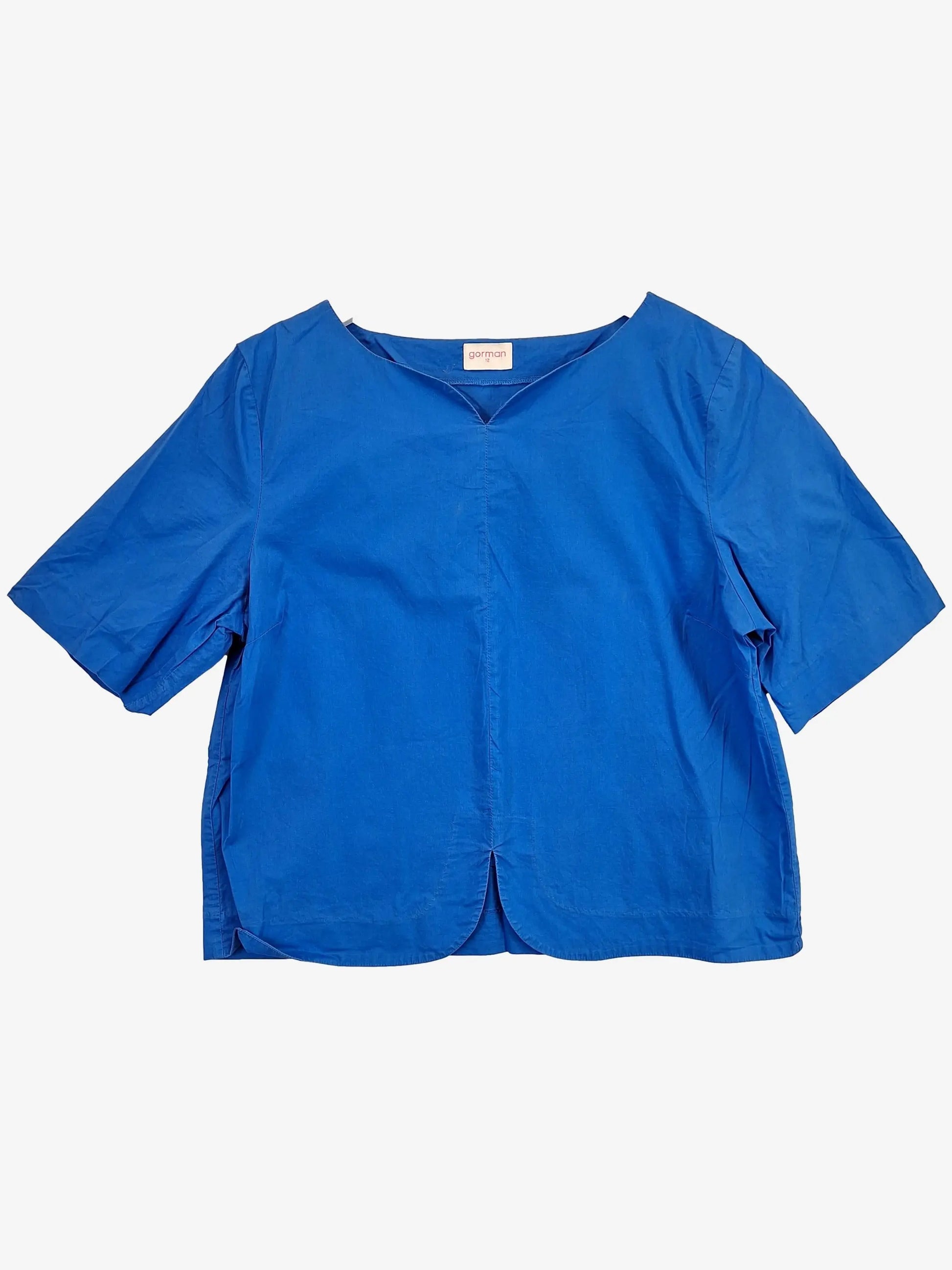 Gorman Basic Cobalt Cotton Top Size 12 by SwapUp-Online Second Hand Store-Online Thrift Store