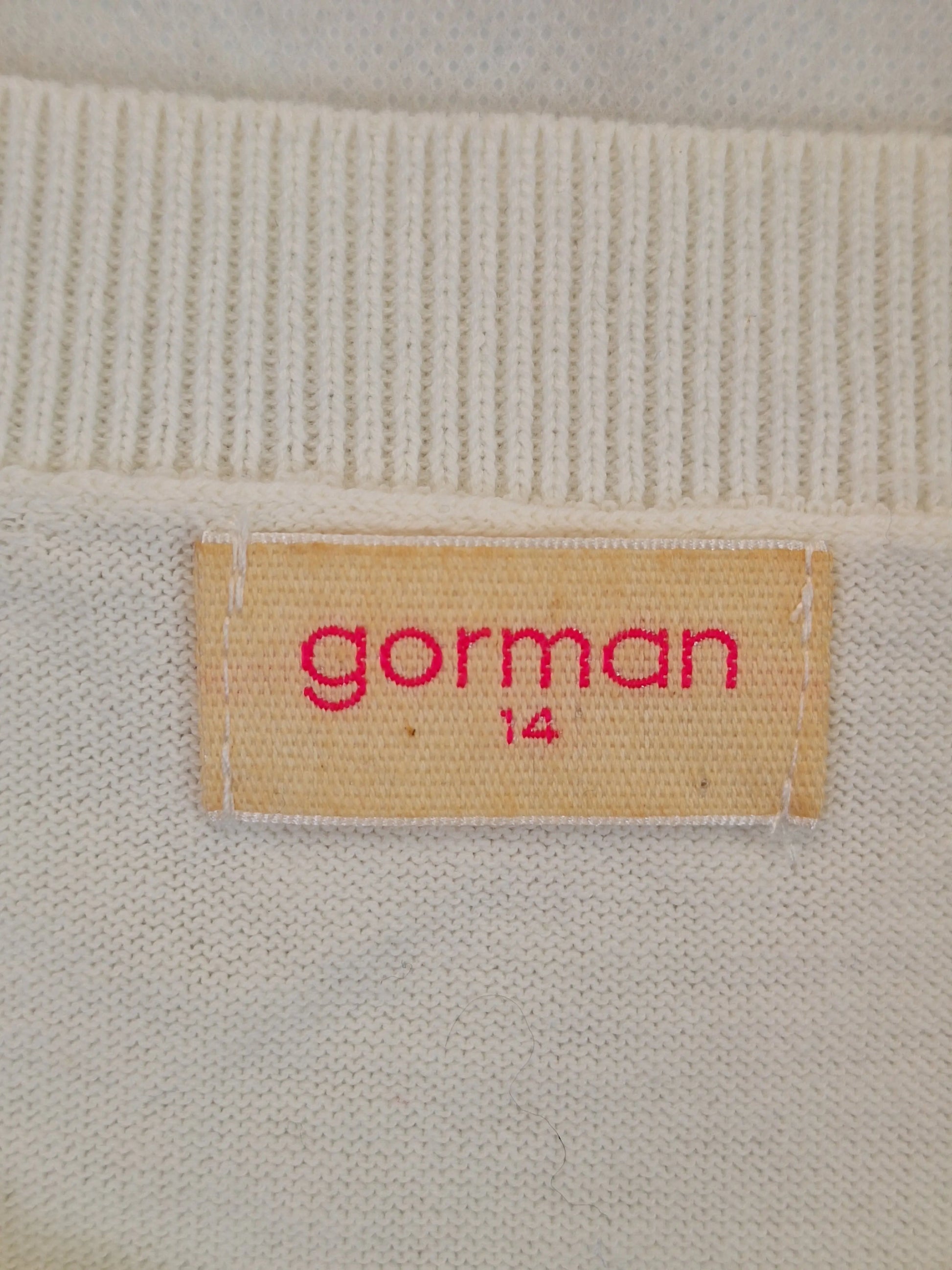 Gorman Chalk Spotted Fine Knit Top Size 14 by SwapUp-Online Second Hand Store-Online Thrift Store