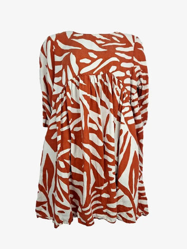 Gorman Clay Leafy Linen Dress Size 14 by SwapUp-Online Second Hand Store-Online Thrift Store