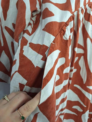 Gorman Clay Leafy Linen Dress Size 14 by SwapUp-Online Second Hand Store-Online Thrift Store