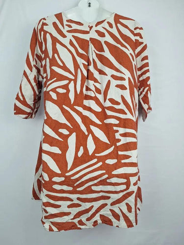 Gorman Clay Leafy Linen Dress Size 14 by SwapUp-Online Second Hand Store-Online Thrift Store