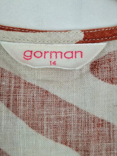 Gorman Clay Leafy Linen Dress Size 14 by SwapUp-Online Second Hand Store-Online Thrift Store
