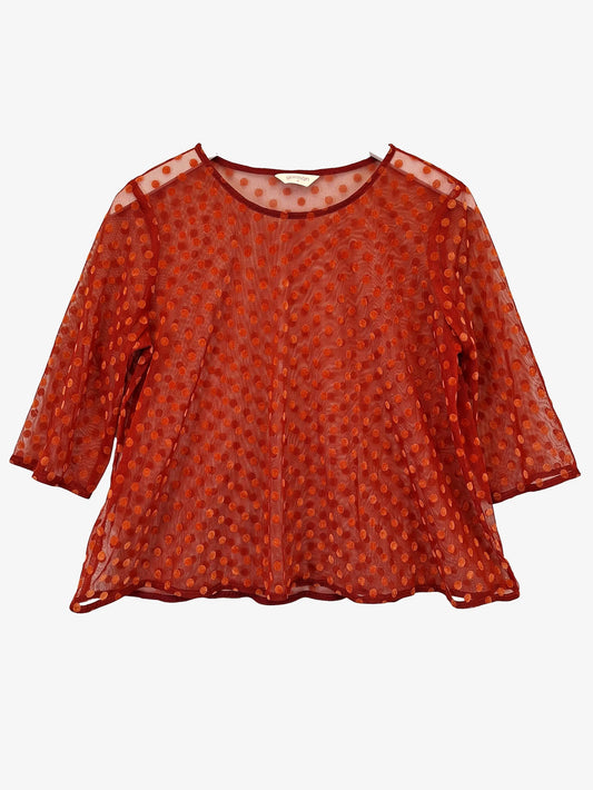Gorman Elegant Sheer Spot  Top Size 8 by SwapUp-Online Second Hand Store-Online Thrift Store