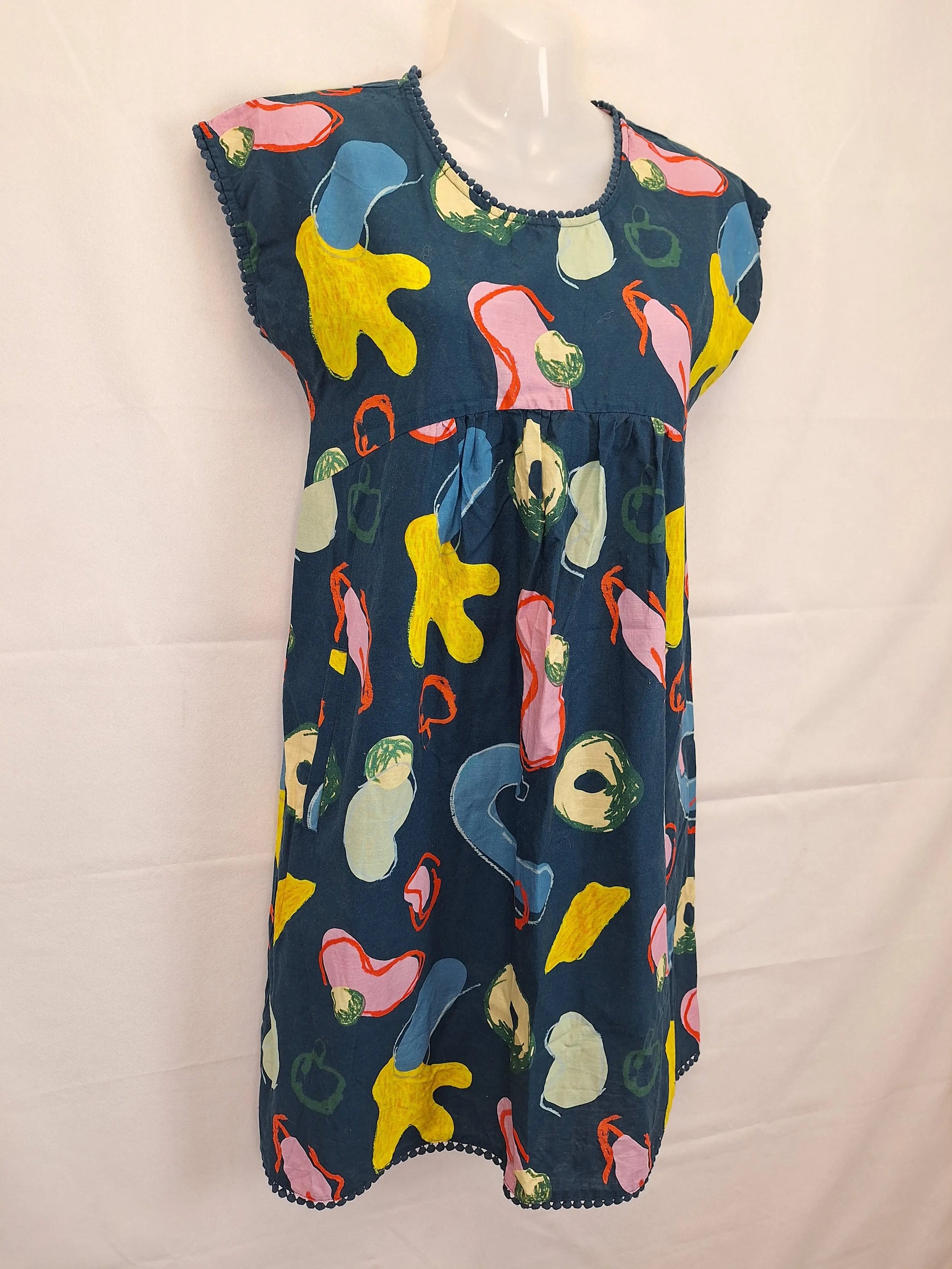 Gorman Katie Eraser Teal Colourful Abstract Midi Dress Size XS by SwapUp-Online Second Hand Store-Online Thrift Store