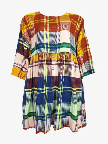 Gorman Plaid Cord Snap Button Dress Size 14 by SwapUp-Online Second Hand Store-Online Thrift Store