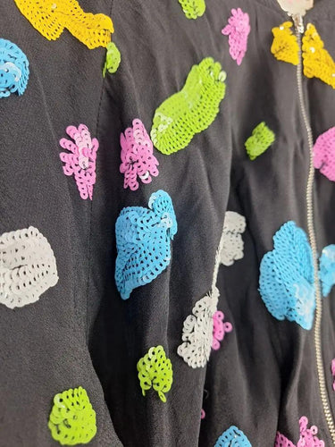 Gorman Sequin Clouds Bomber Jacket Size 16 by SwapUp-Online Second Hand Store-Online Thrift Store