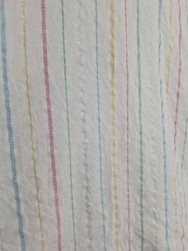 Gorman Shimmer Candy Stripe Puffy Blouse Size 12 by SwapUp-Online Second Hand Store-Online Thrift Store