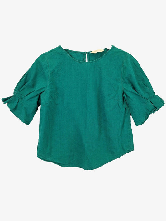 Gorman Simple Emerald Linen Top Size 6 by SwapUp-Online Second Hand Store-Online Thrift Store