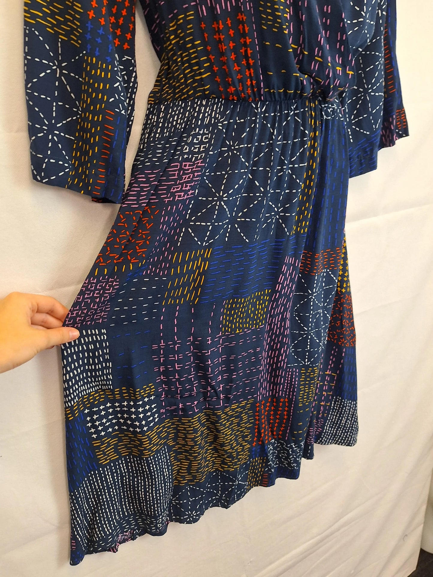 Gorman Sketch Draped A Line Midi Dress Size 10 by SwapUp-Online Second Hand Store-Online Thrift Store