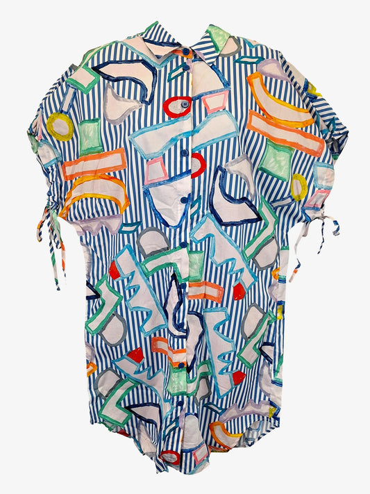 Gorman Unique Abstract Shirt Mini Dress Size 6 by SwapUp-Online Second Hand Store-Online Thrift Store