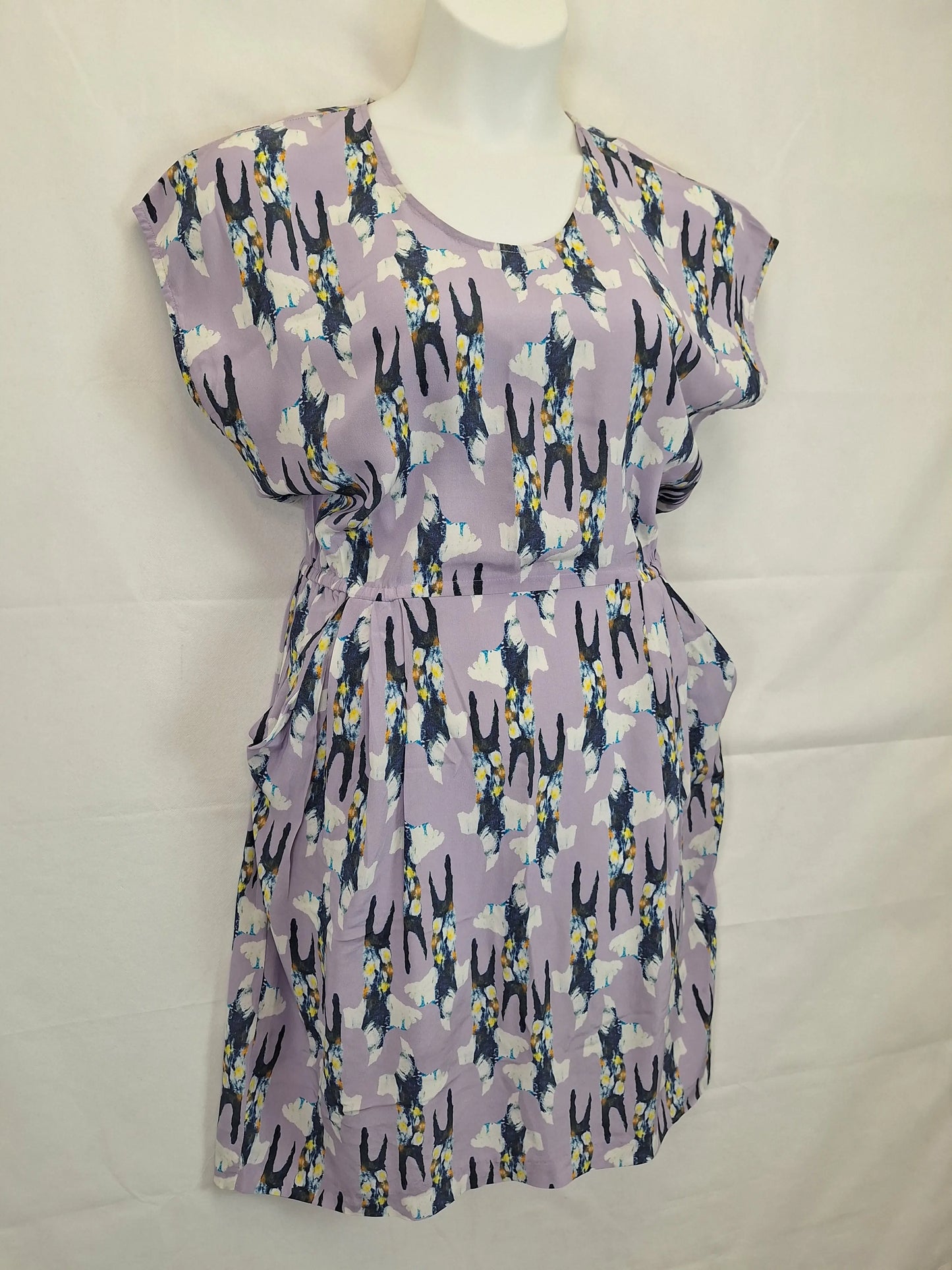 Gorman X Fred Fowler Abstract Midi Dress Size 14 by SwapUp-Online Second Hand Store-Online Thrift Store