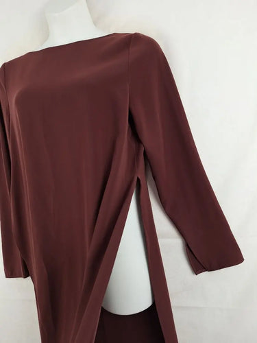 Grace Willow Chocolate Duo Side Split to Waist Tunic Dress Size 14 by SwapUp-Online Second Hand Store-Online Thrift Store