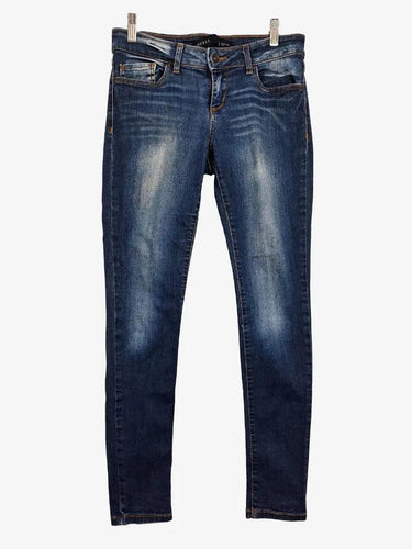 Guess Distressed Skinny Low Mid Blue Denim Jeans Size 8 by SwapUp-Online Second Hand Store-Online Thrift Store