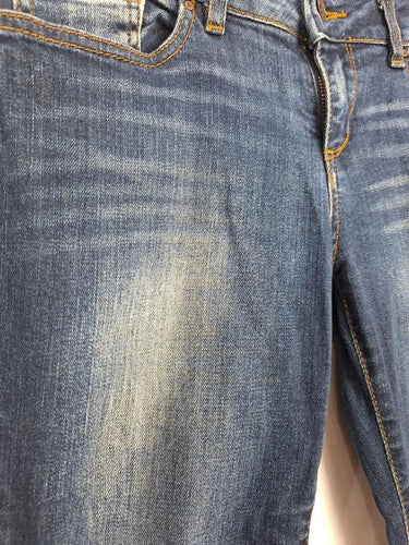 Guess Distressed Skinny Low Mid Blue Denim Jeans Size 8 by SwapUp-Online Second Hand Store-Online Thrift Store