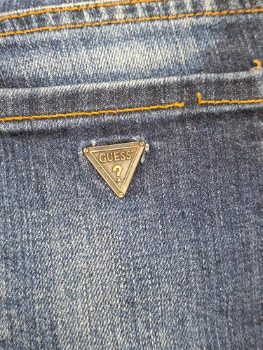 Guess Distressed Skinny Low Mid Blue Denim Jeans Size 8 by SwapUp-Online Second Hand Store-Online Thrift Store