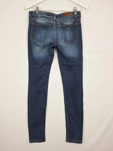 Guess Distressed Skinny Low Mid Blue Denim Jeans Size 8 by SwapUp-Online Second Hand Store-Online Thrift Store