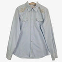 Guess Pale Blue Embroidered Press Stud Shirt Size L by SwapUp-Online Second Hand Store-Online Thrift Store