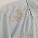 Guess Pale Blue Embroidered Press Stud Shirt Size L by SwapUp-Online Second Hand Store-Online Thrift Store