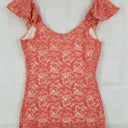 Guess Peachy Lace Ruffle Top Size XS by SwapUp-Online Second Hand Store-Online Thrift Store