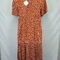 HQ Rust Spotted Summer Maxi Dress Size L by SwapUp-Online Second Hand Store-Online Thrift Store