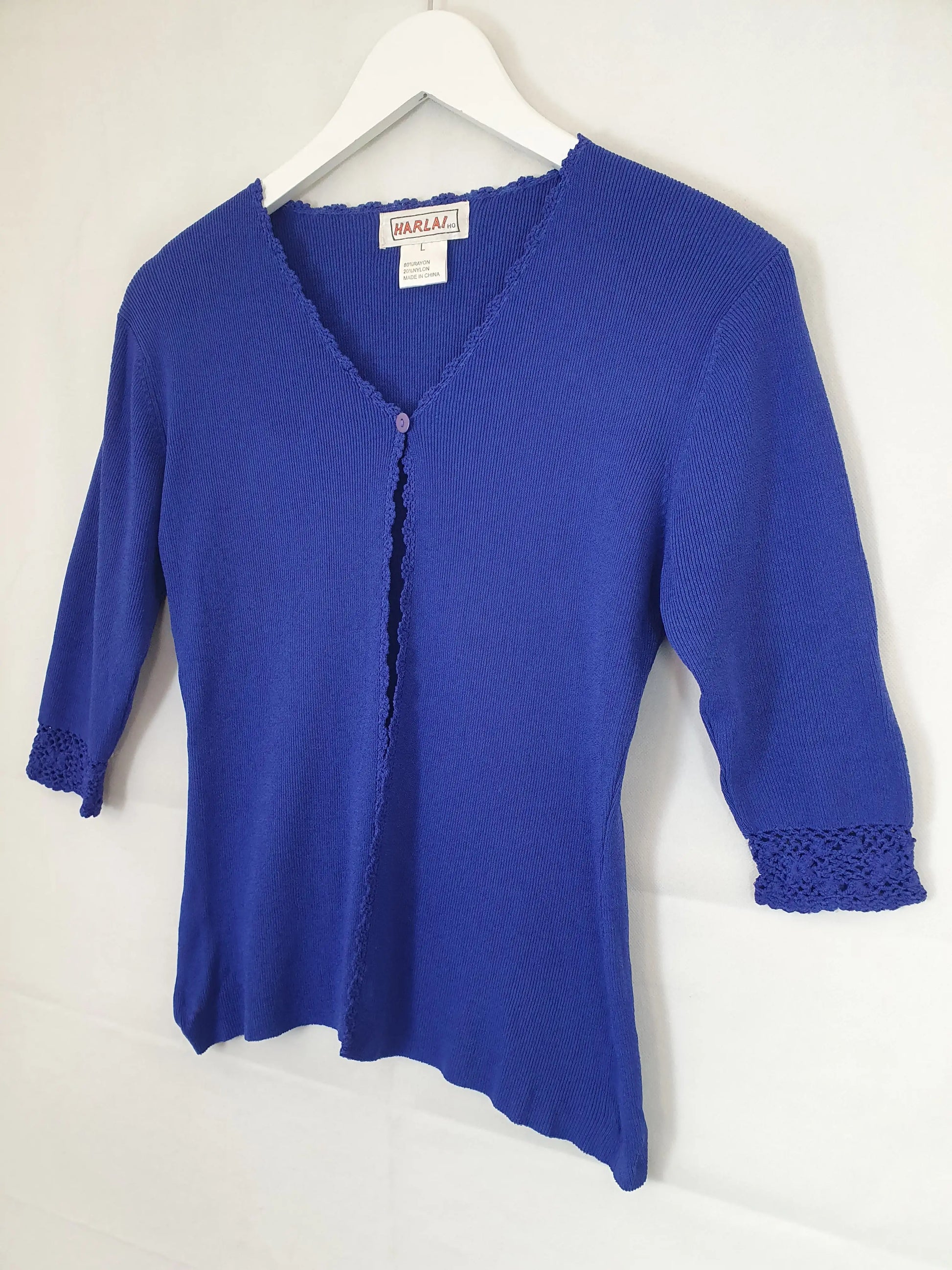 Harlai One Button Open Cardigan Size L by SwapUp-Online Second Hand Store-Online Thrift Store