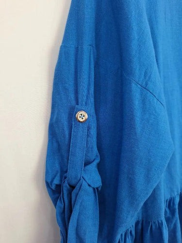 Haven Cobalt Frilled Button Up Top Size OSFA by SwapUp-Online Second Hand Store-Online Thrift Store