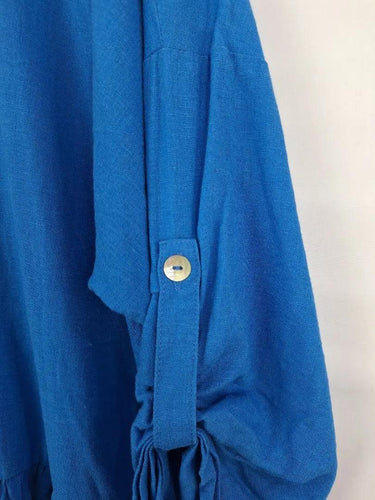 Haven Cobalt Frilled Button Up Top Size OSFA by SwapUp-Online Second Hand Store-Online Thrift Store