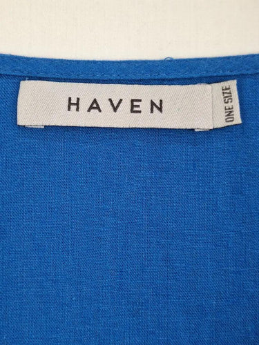 Haven Cobalt Frilled Button Up Top Size OSFA by SwapUp-Online Second Hand Store-Online Thrift Store