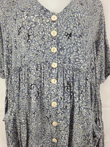 Haven Grey Leopard Summer Swing Dress Size OSFA by SwapUp-Online Second Hand Store-Online Thrift Store
