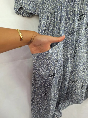 Haven Grey Leopard Summer Swing Dress Size OSFA by SwapUp-Online Second Hand Store-Online Thrift Store