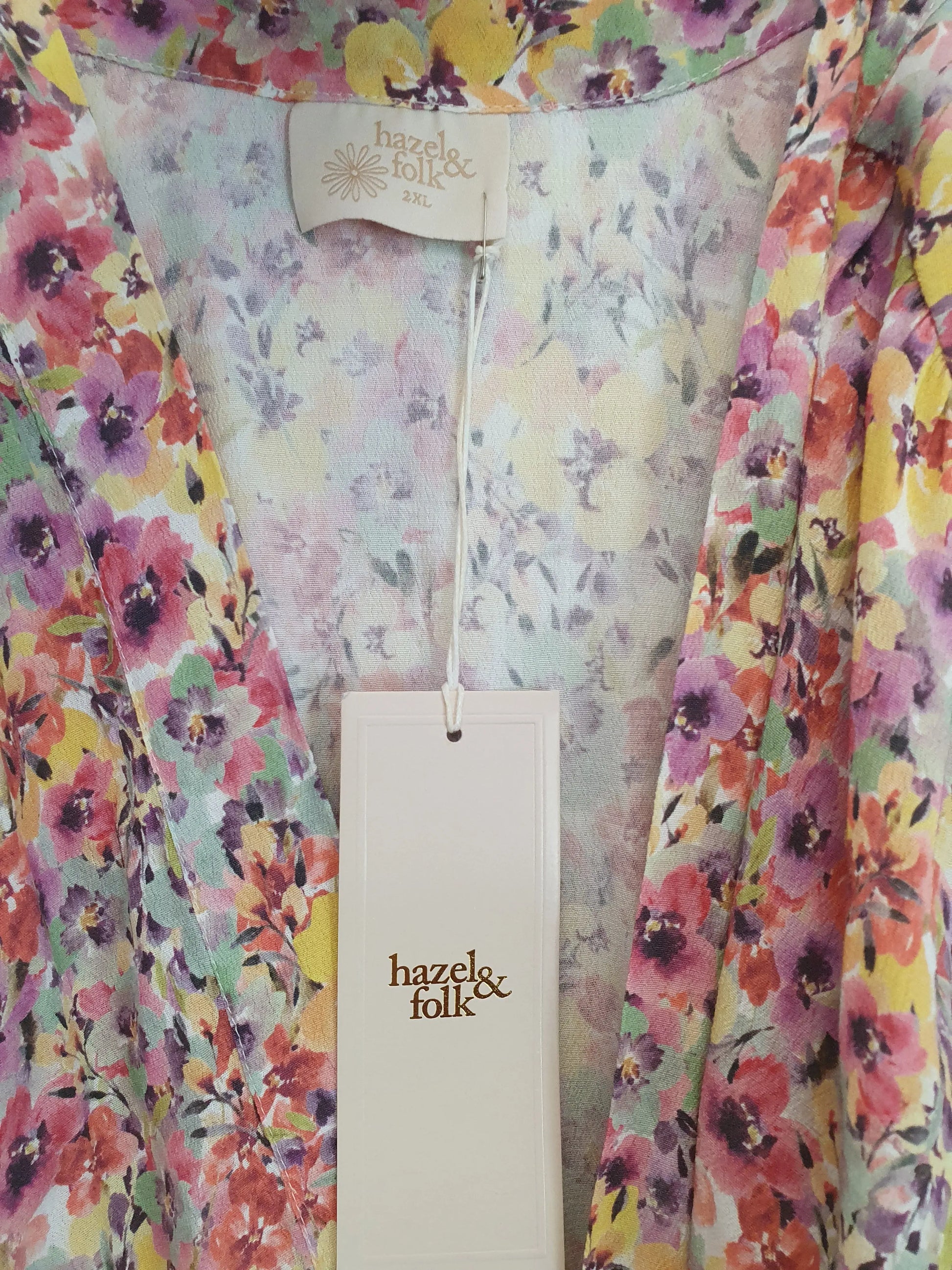 Hazel & Folk Vivianne Floral Escape Midi Dress Size XXL by SwapUp-Online Second Hand Store-Online Thrift Store